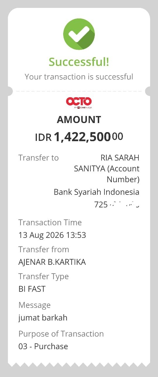 Sedekah Jumat Barokah tgl 14 Agustus 2026 